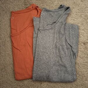 Gray and Orange Tank Tops